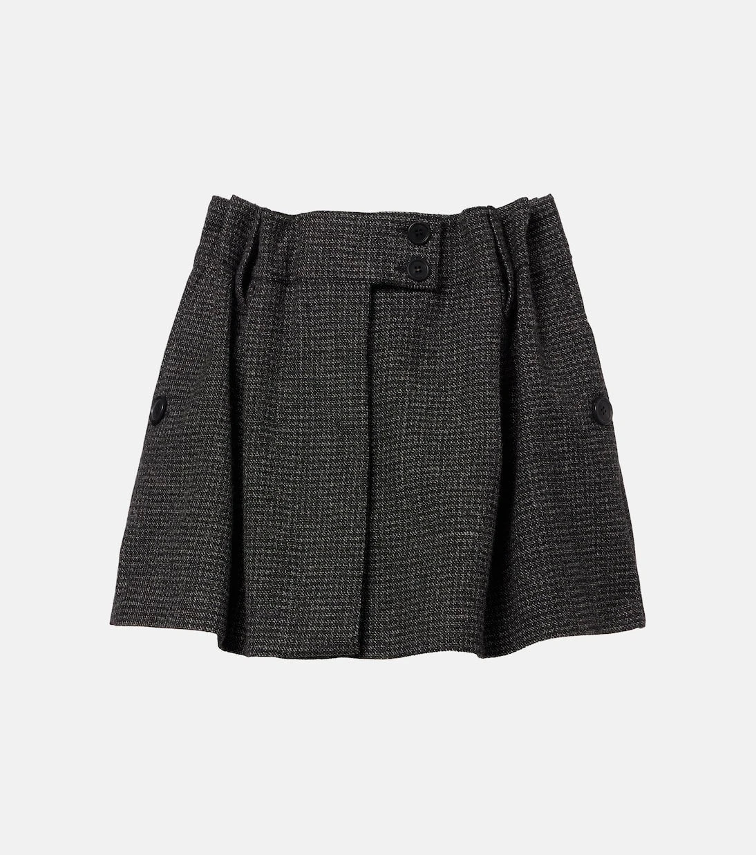 Prada - Herringbone virgin wool miniskirt