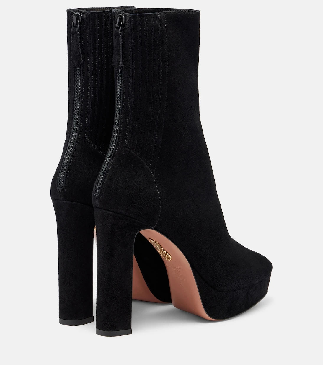Aquazzura - Martine 110 suede platform ankle boots