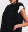 Yves Salomon Black Feather Gilet