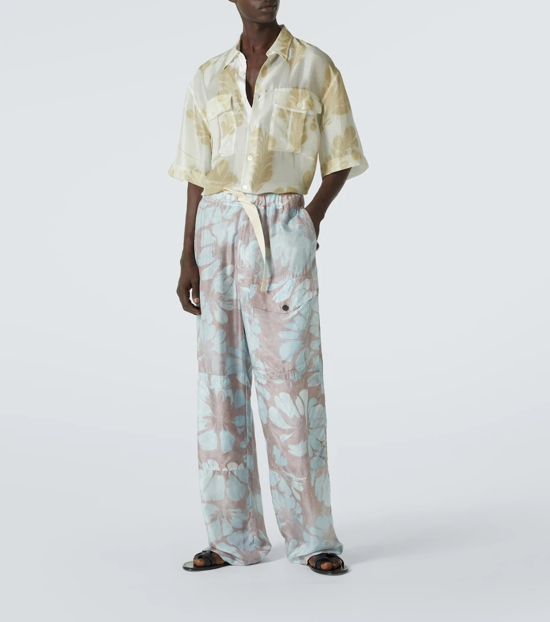 Dries Van Noten - قميص بولينج من الحرير المطبوع