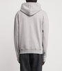 AMI Paris Grey Organic Cotton Ami de Coeur Zip-Up Hoodie