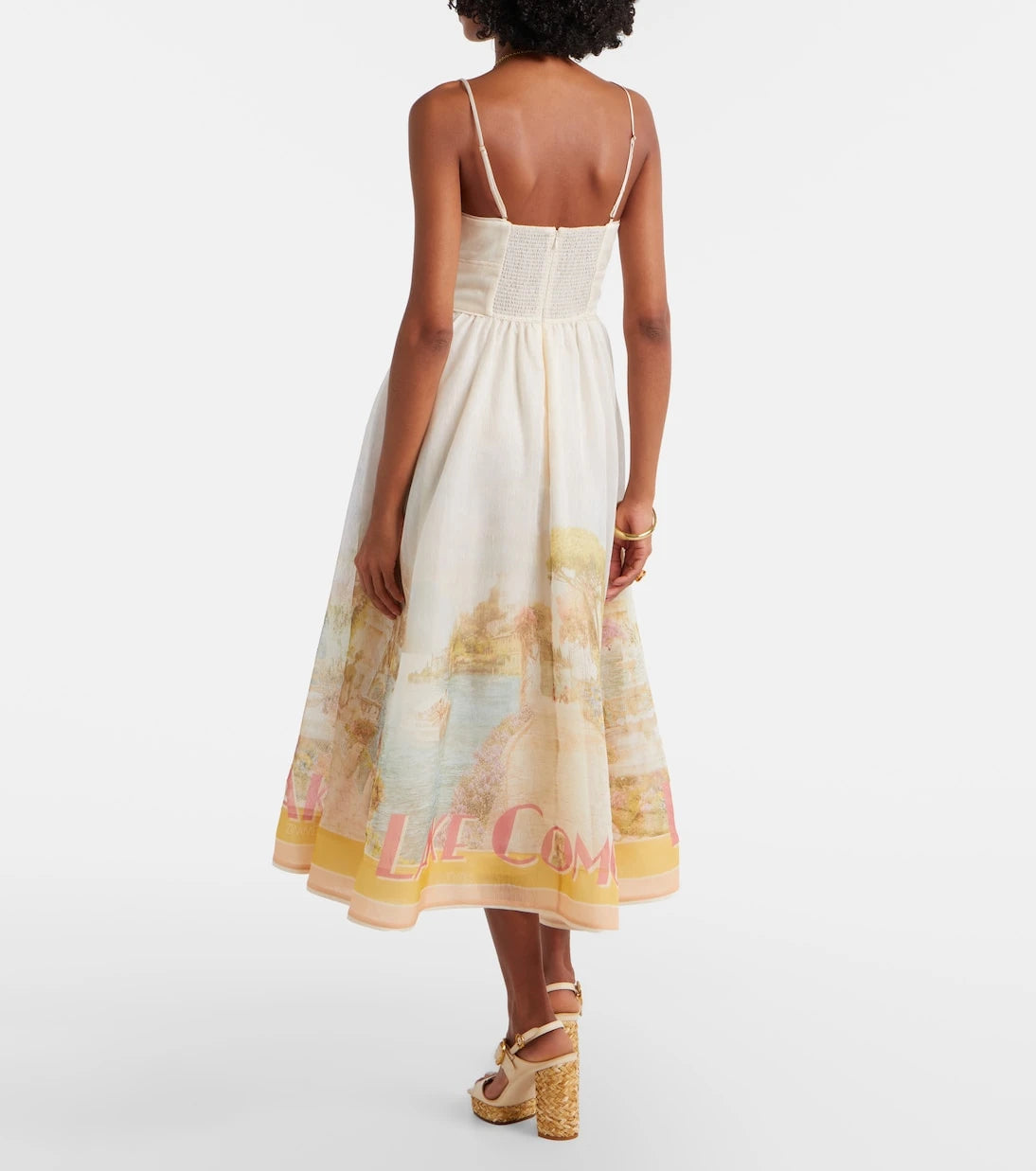 Zimmermann - Como printed linen and silk midi dress