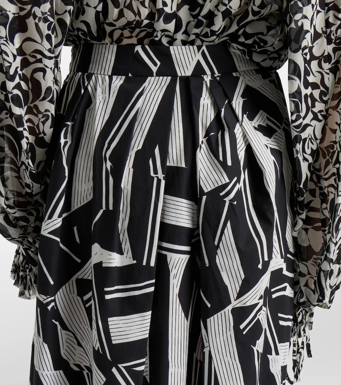 Dries Van Noten - Printed cotton midi skirt