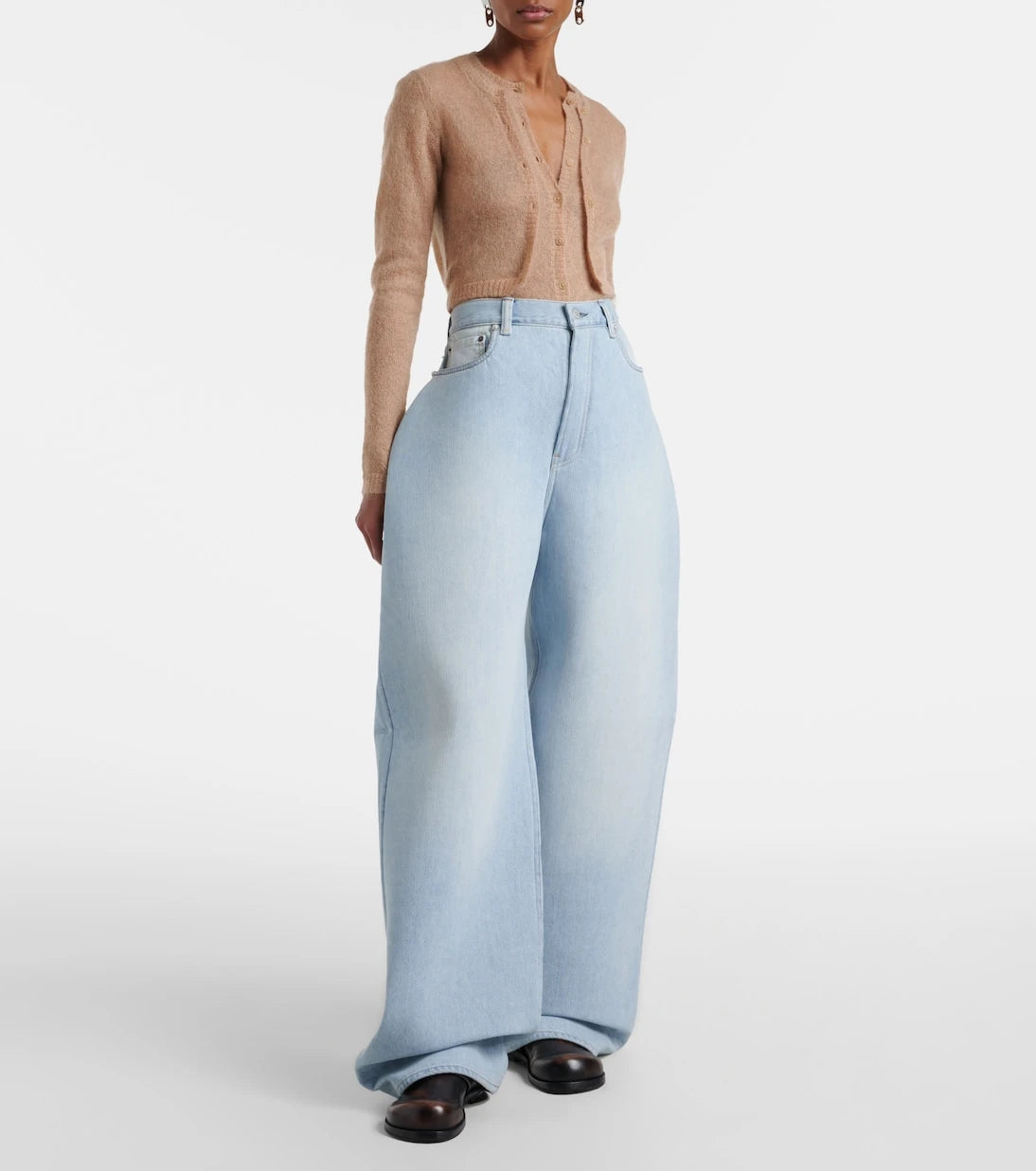 Acne Studios - High-rise barrel-leg jeans