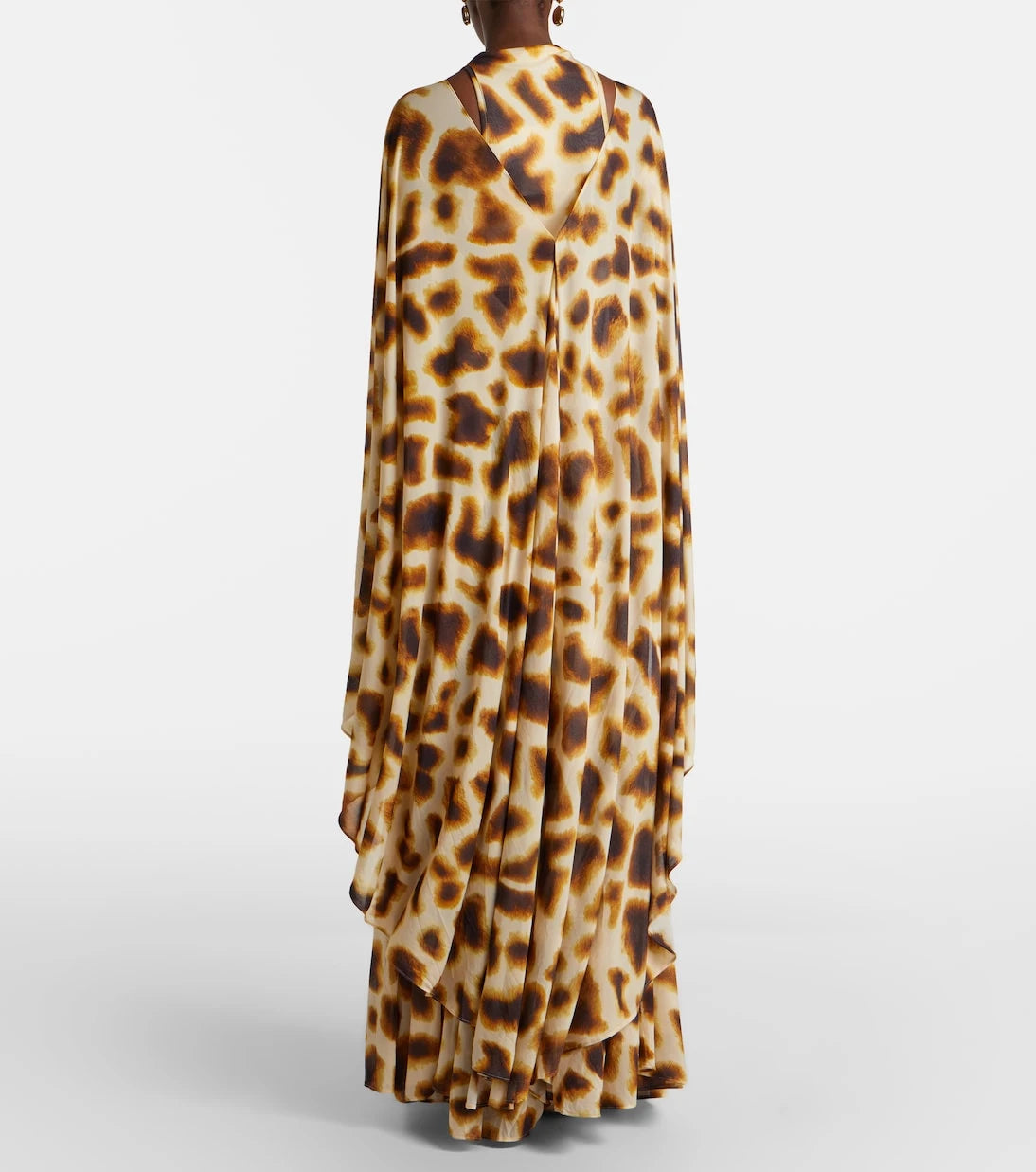 Christopher Esber - Printed draped caped gown