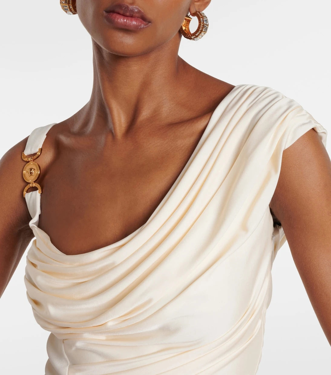 Versace - Medusa '95 draped crêpe gown