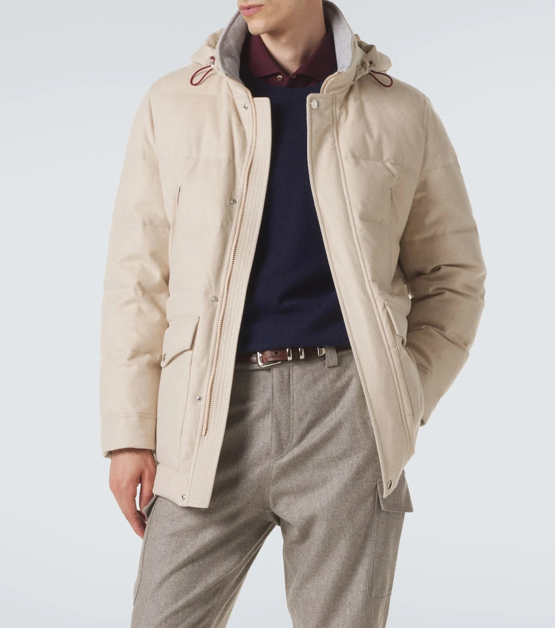 Brunello Cucinelli - Wool flannel down parka