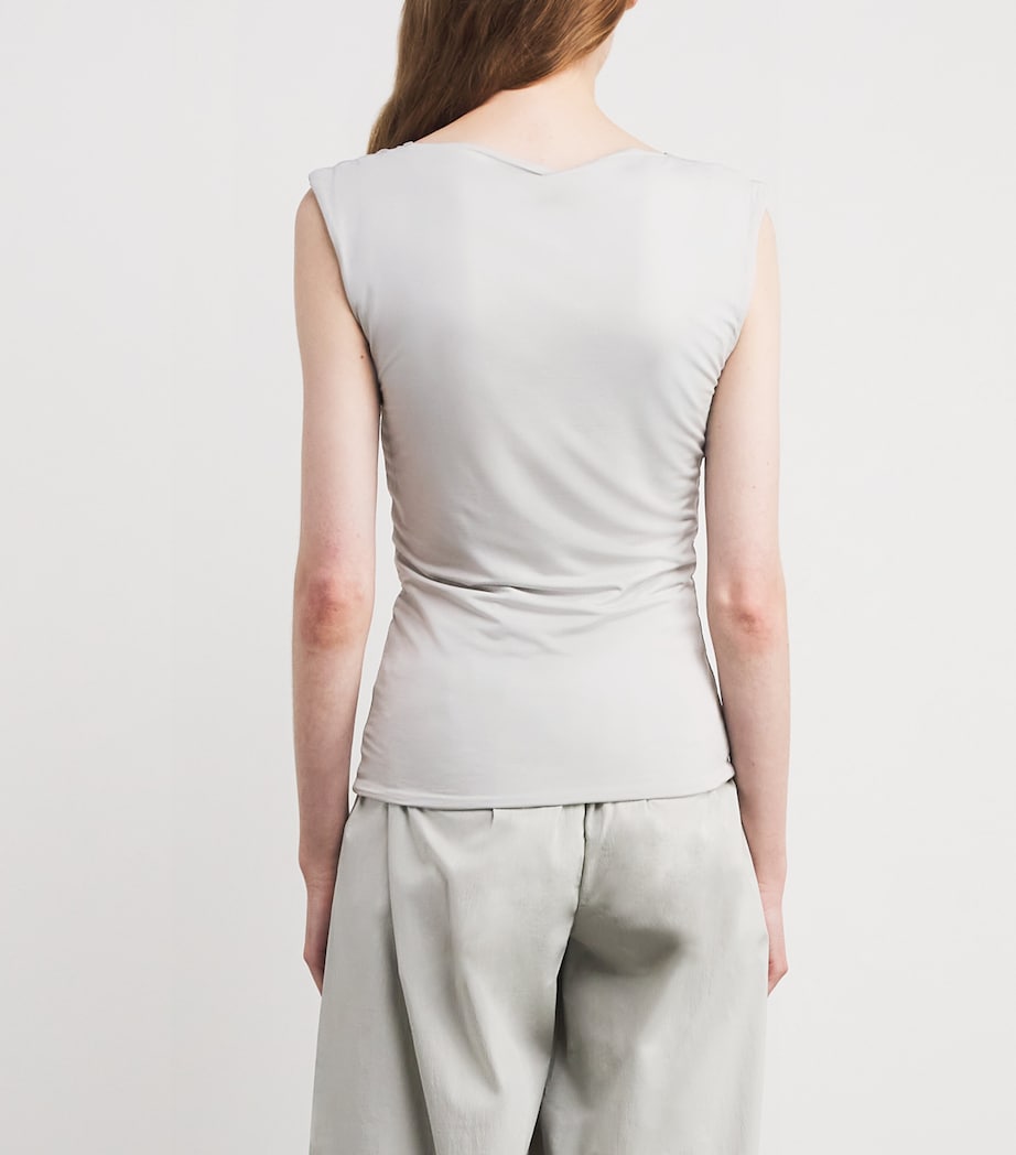 St. Agni Silver 90s V-Neck Top