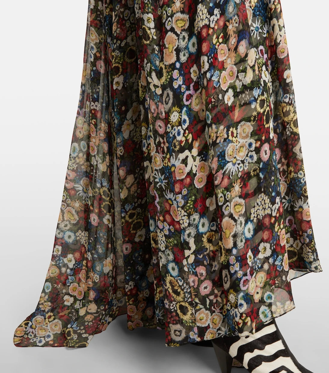 Khaite - Edgar floral silk tulle maxi dress