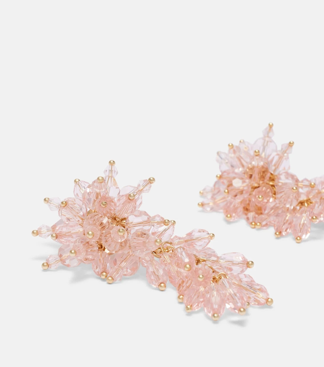 Self-Portrait - Crystal-embellished drop earrings