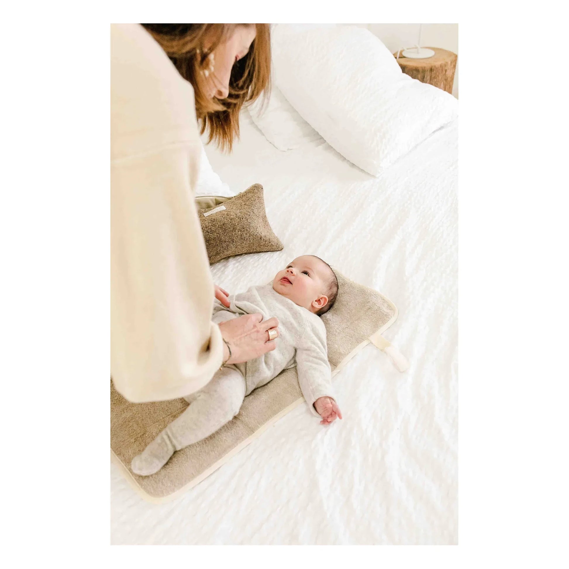 Adorna - Olivia Linen Travel Changing Mat