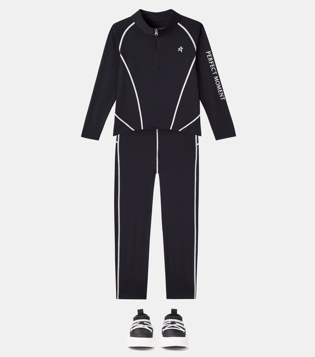 Perfect Moment Kids - Logo jersey half-zip top