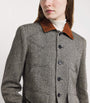 Polo Ralph Lauren Multi Wool-Blend Herringbone Suede-Trim Jacket