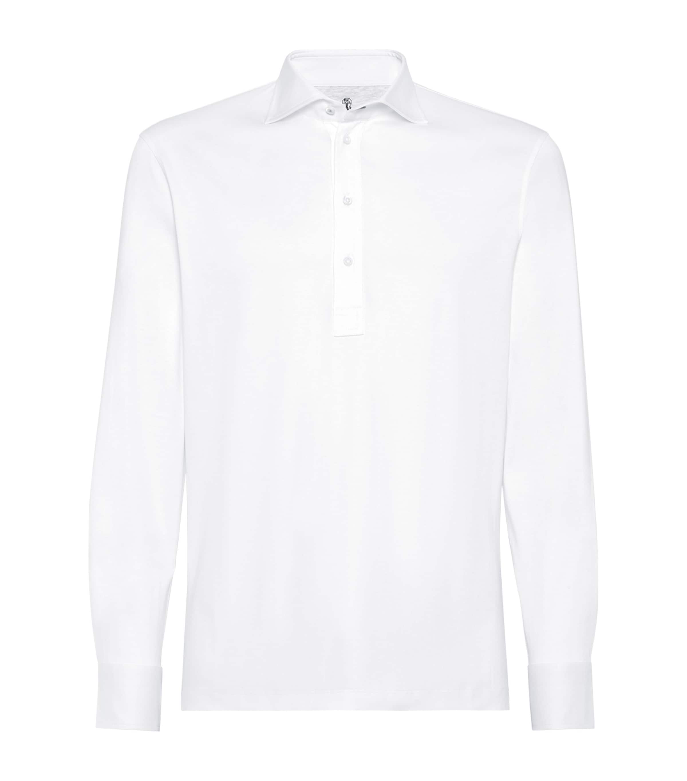 Brunello Cucinelli Cotton Long-Sleeve Polo Shirt