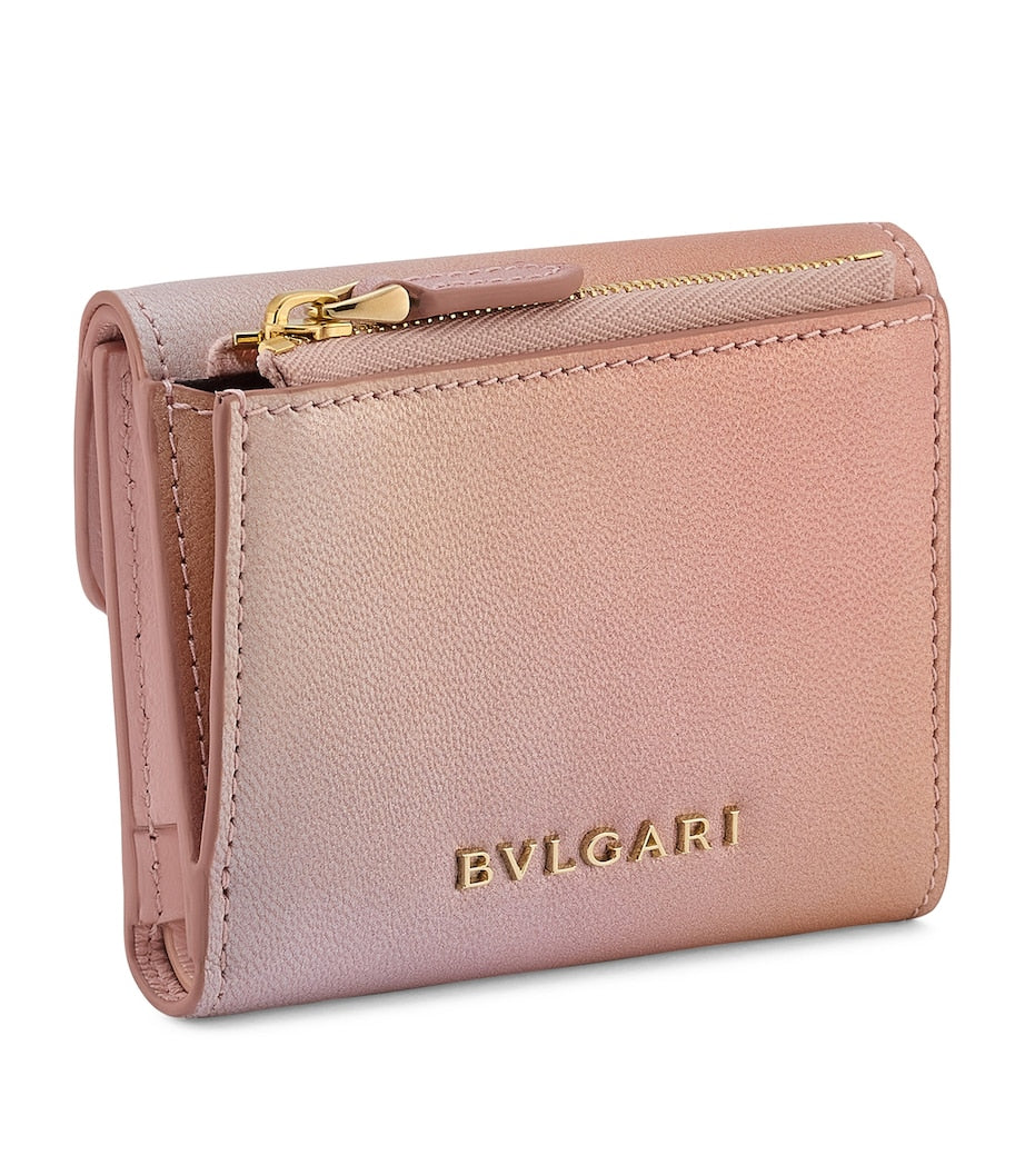 Bvlgari Pink Leather Serpenti Forever Compact Wallet