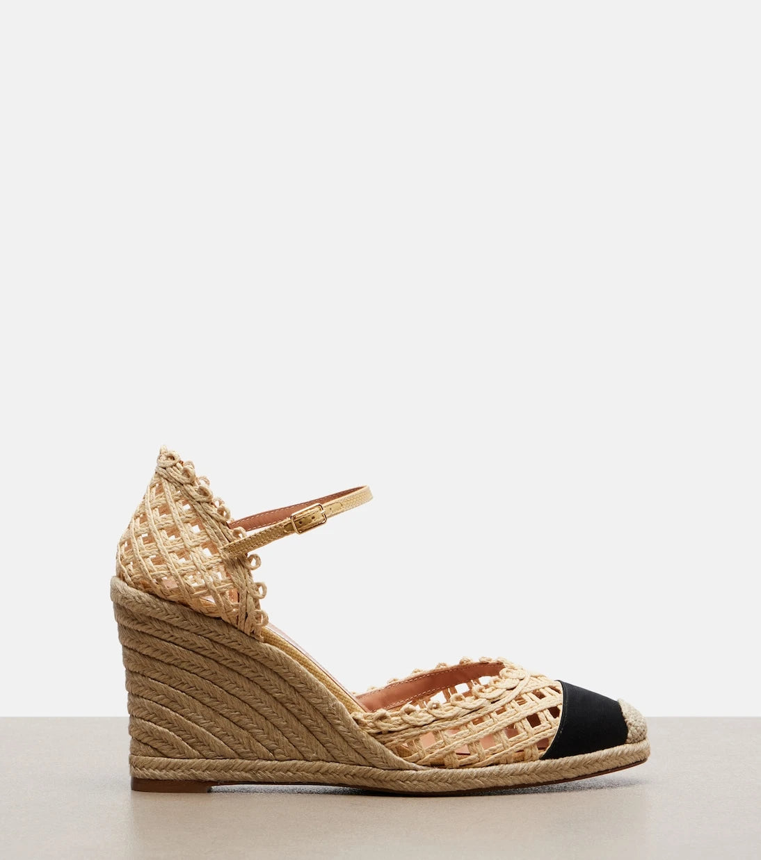 Aquazzura - Sunburst raffia espadrille wedges