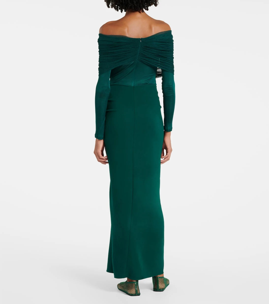 Christopher Esber - Sonora ruched silk tulle-trimmed maxi dress