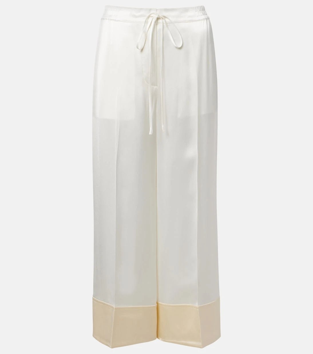 Toteme - Cropped satin wide-leg pants