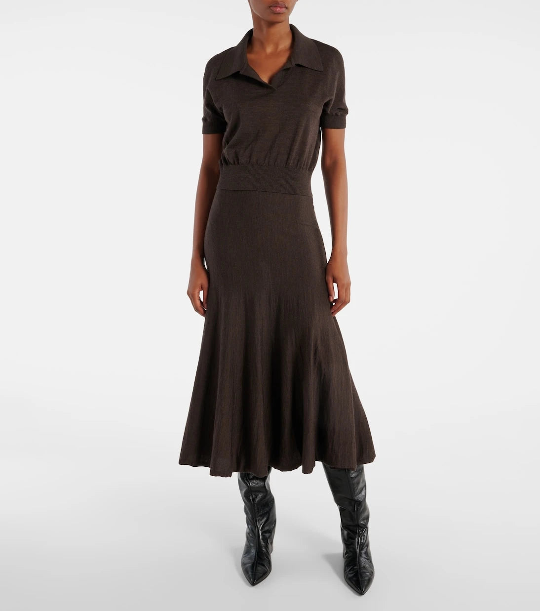 Khaite - Mayu wool midi skirt
