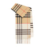 White Cashmere Contrast Check Scarf