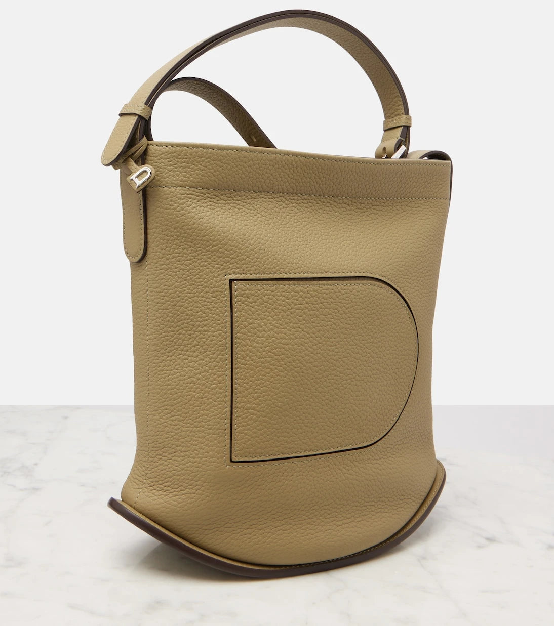 Delvaux - حقيبة يد Pin Daily Medium جلدية توت