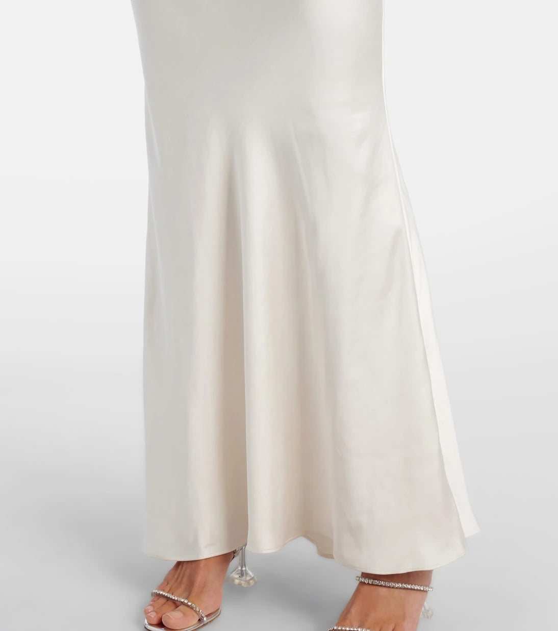 Self-Portrait - Caped lace and satin maxi dress