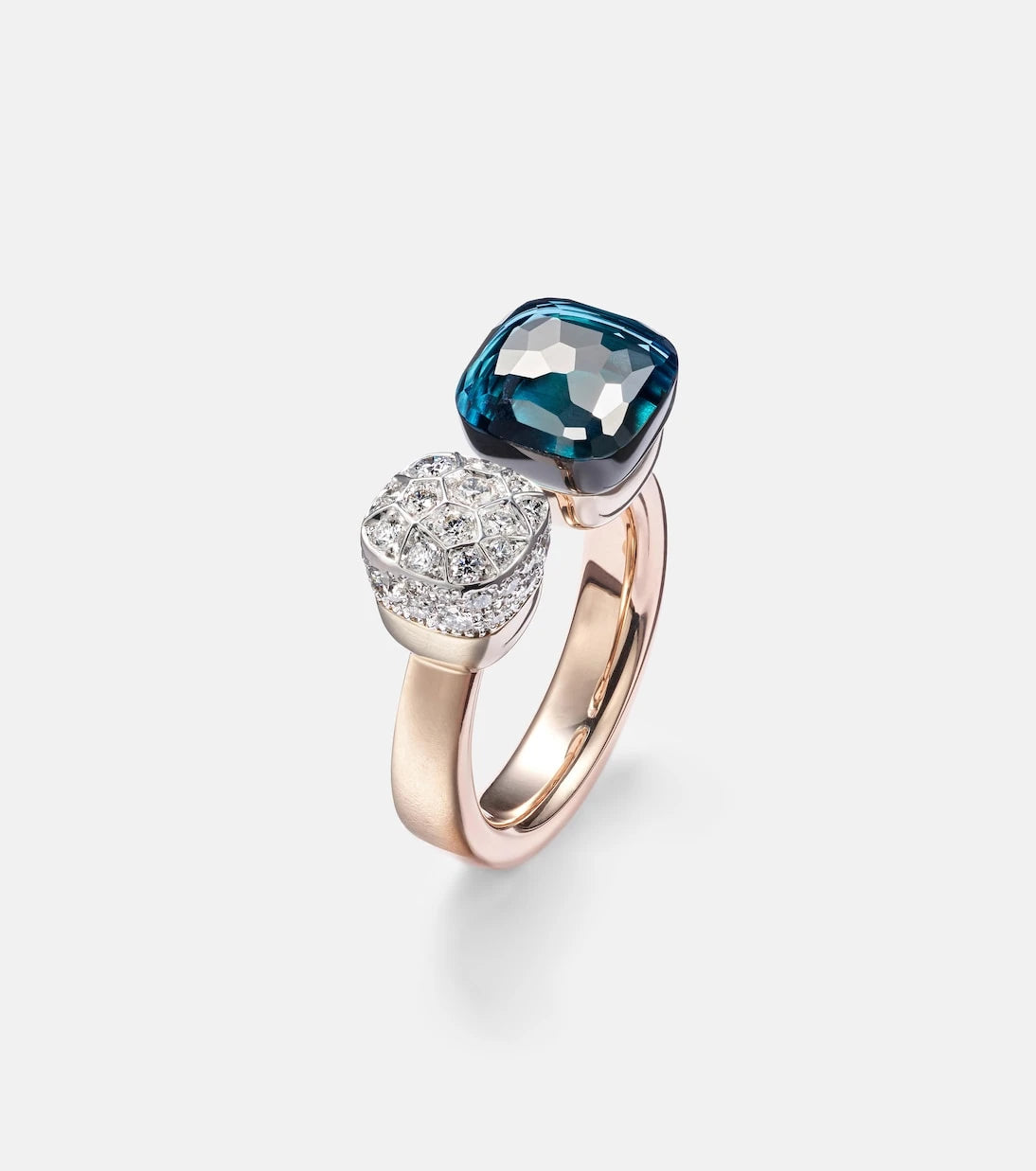 Pomellato - Nudo 18kt gold ring with topaz and diamonds