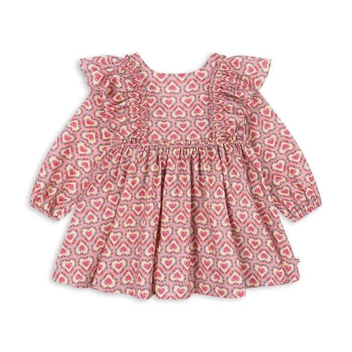 Konges Sløjd Pamuklu Etek Kesimli EVIA LS BOW DRESS GOTS