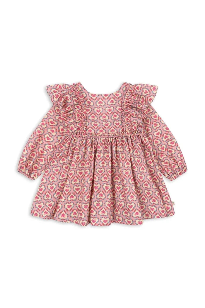 Konges Sløjd Pamuklu Etek Kesimli EVIA LS BOW DRESS GOTS