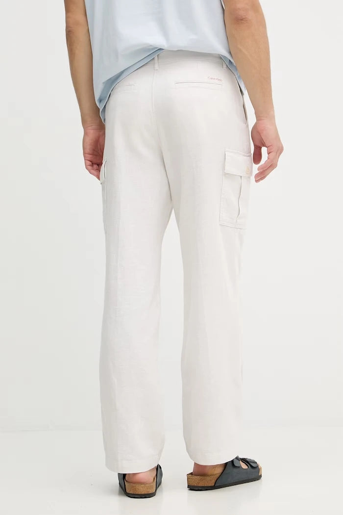 Calvin Klein Jeans erkek kargo pantolon keten