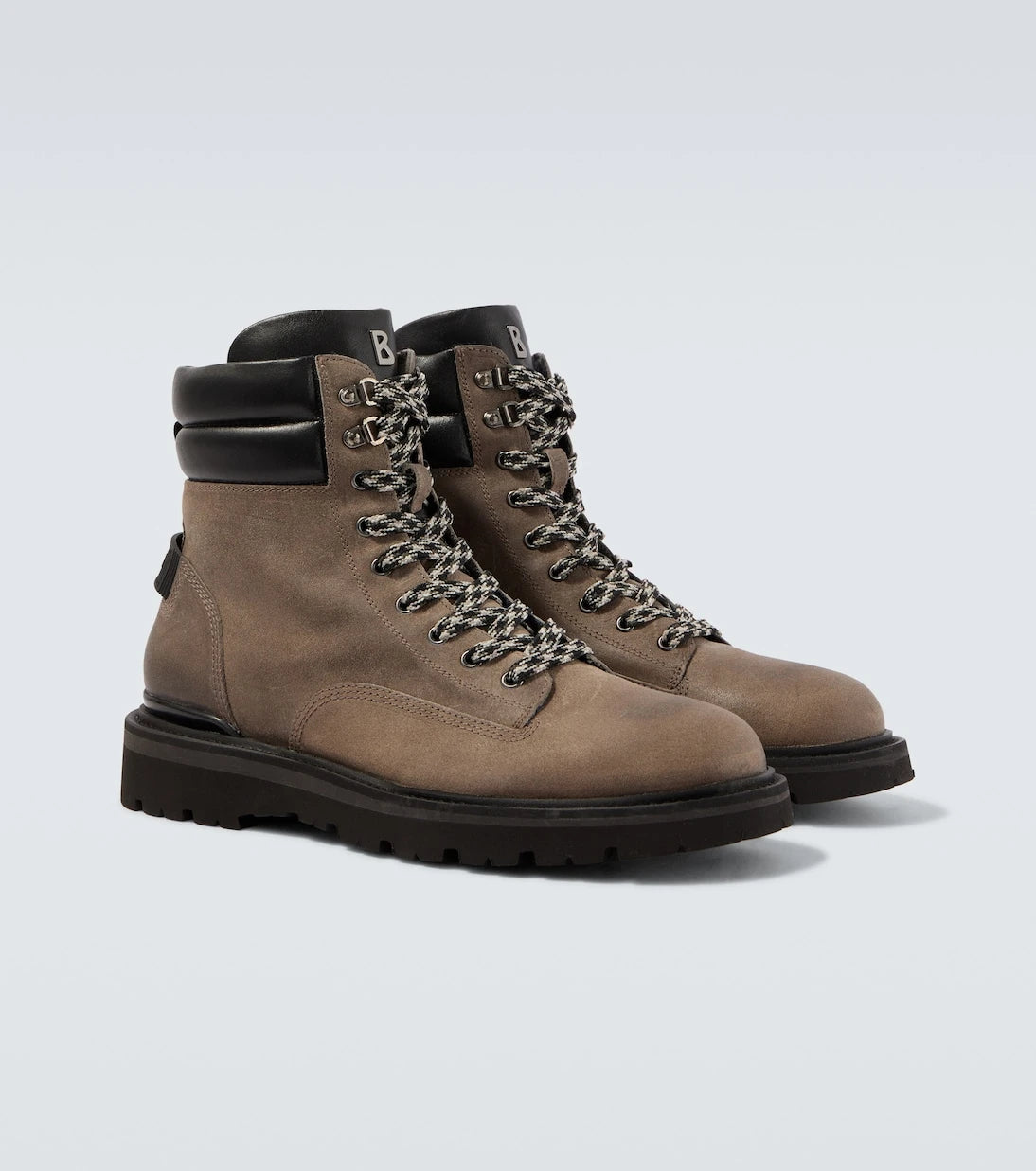 Bogner - Seoul leather-trimmed suede lace-up boots