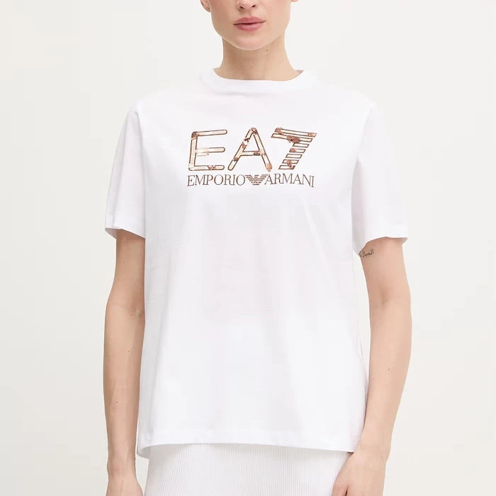 Памучна тениска EA7 Emporio Armani