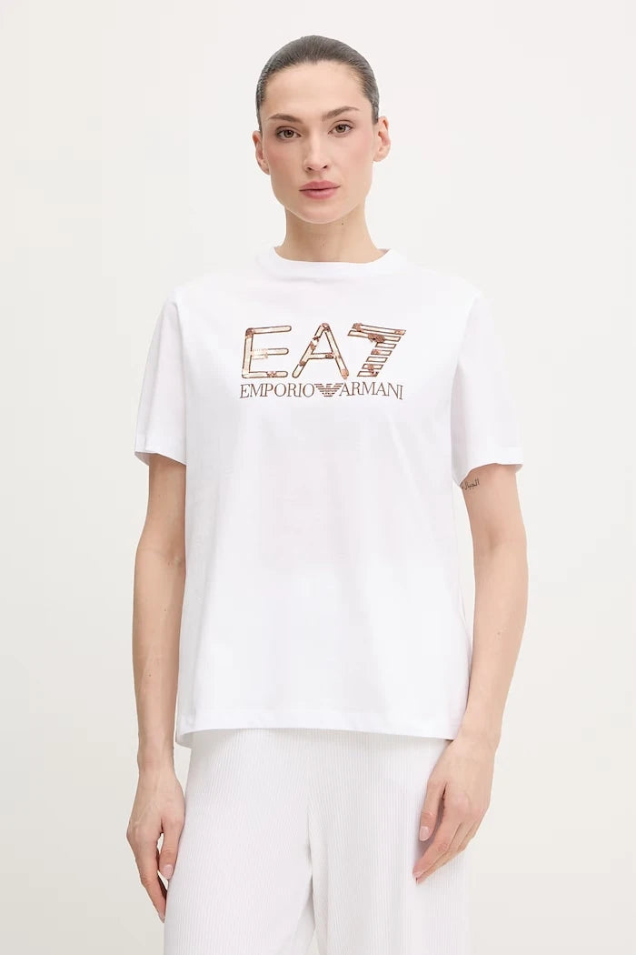 Памучна тениска EA7 Emporio Armani
