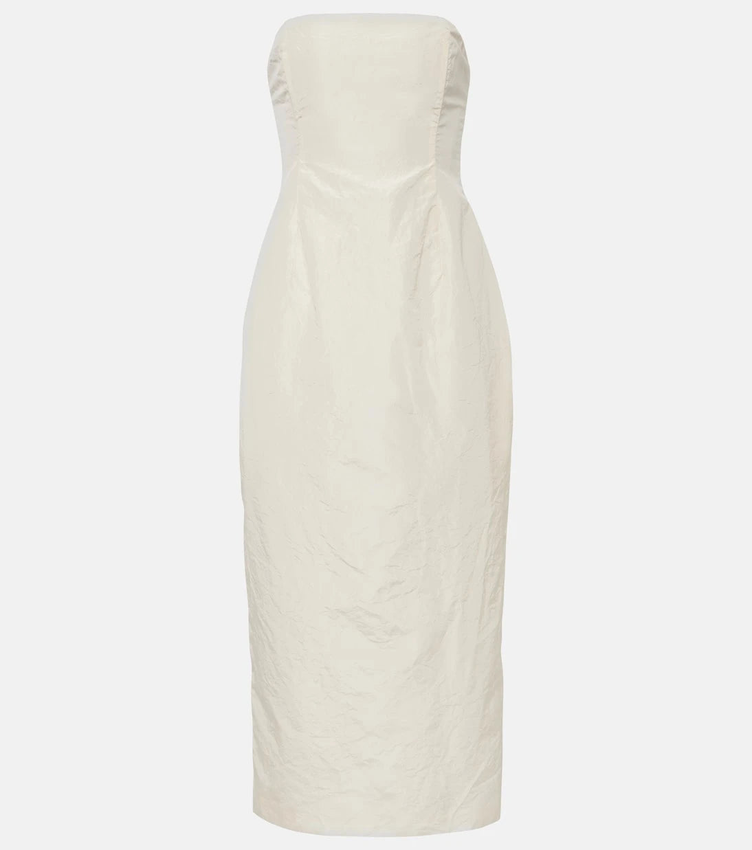 Magda Butrym - Strapless silk taffeta midi dress