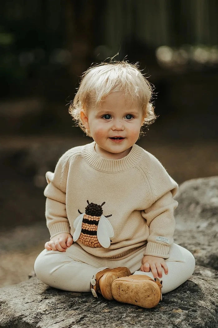 Детски памучен пуловер Donsje Valenthe Sweater Bee