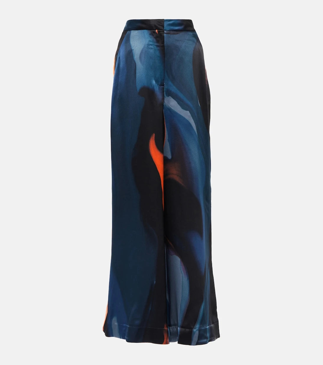 Roksanda - Calla printed wide-leg satin pants