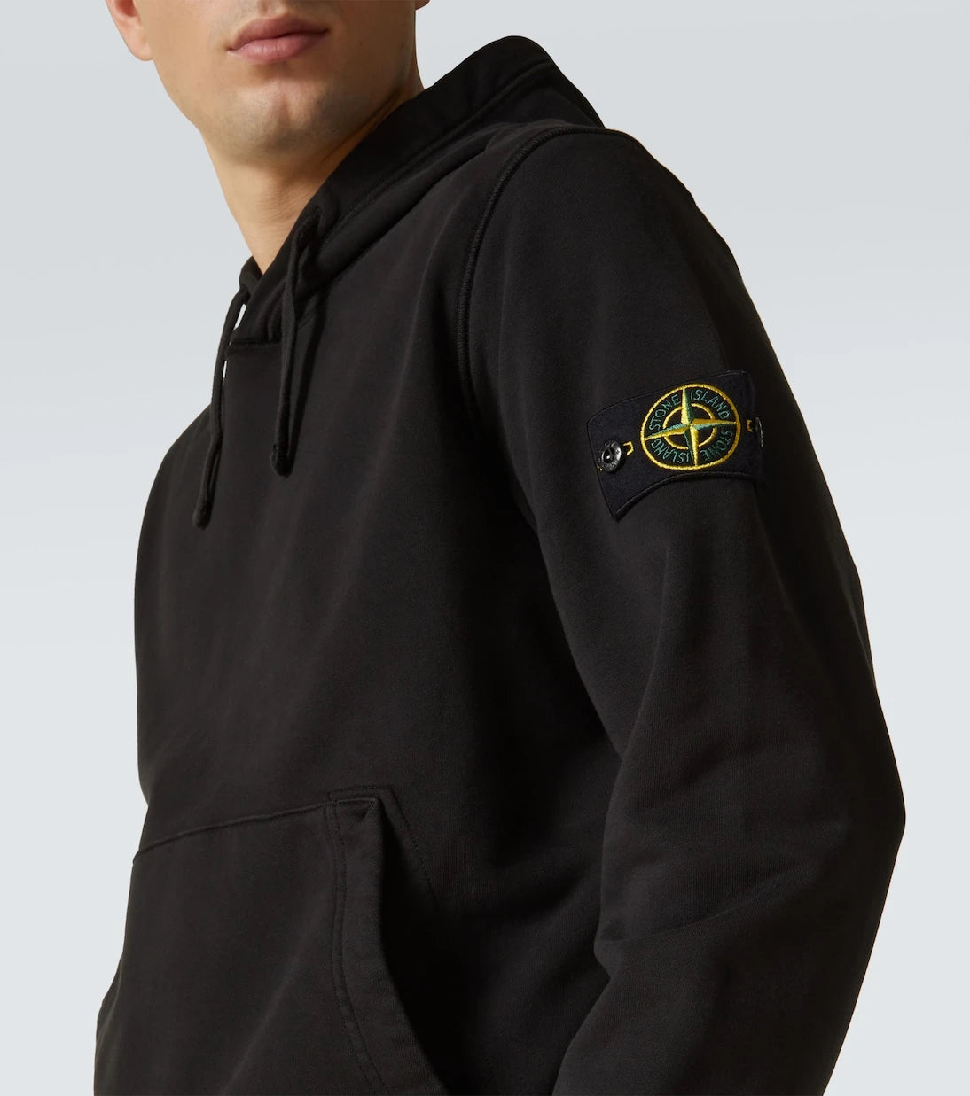 Stone Island - هودي قطني بقلنسوة طراز Compass