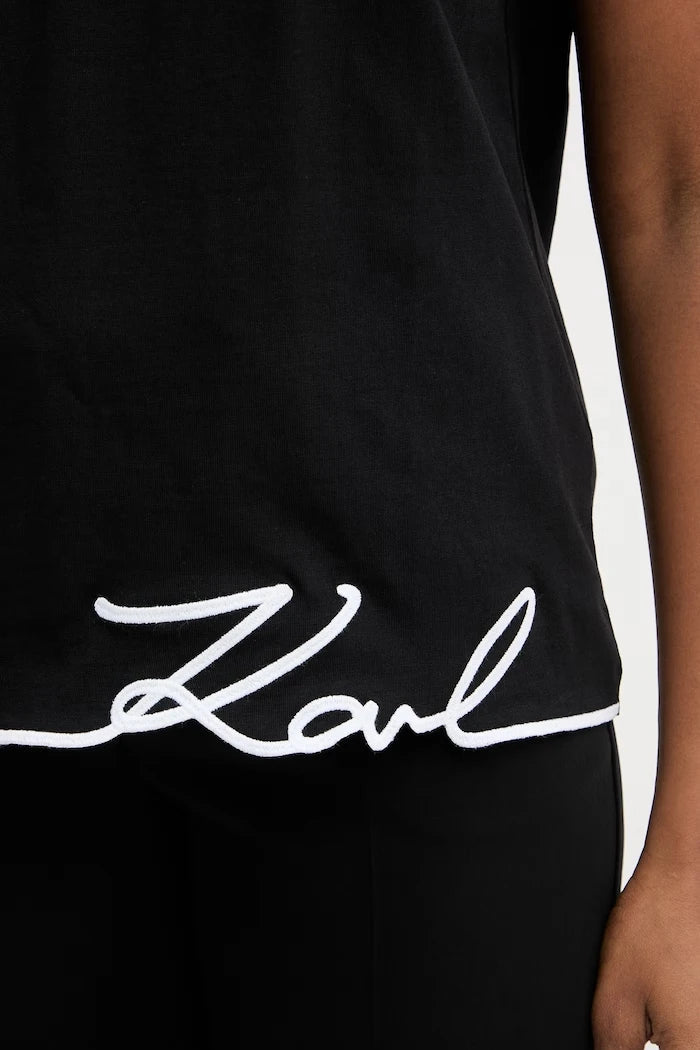 Karl Lagerfeld Топ дамски памучен