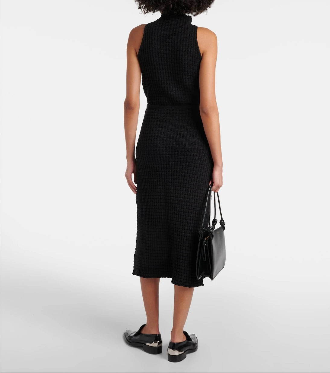 Jil Sander - تنورة متوسطة الطول من القطن البوكليه بقصة على شكل حرف A