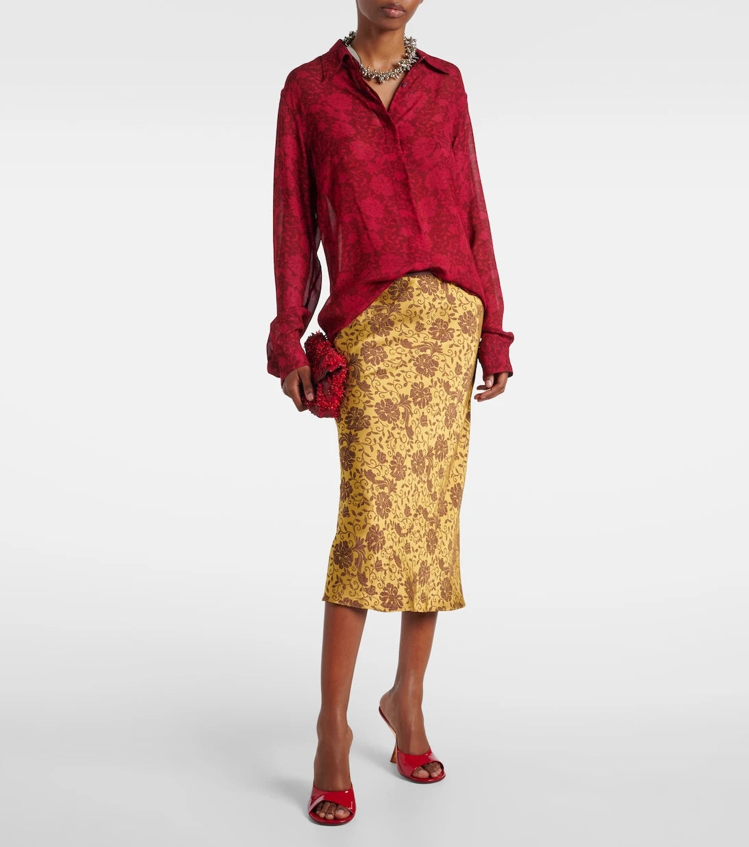 Dries Van Noten - Rugan dolgu topuklu mule terlik