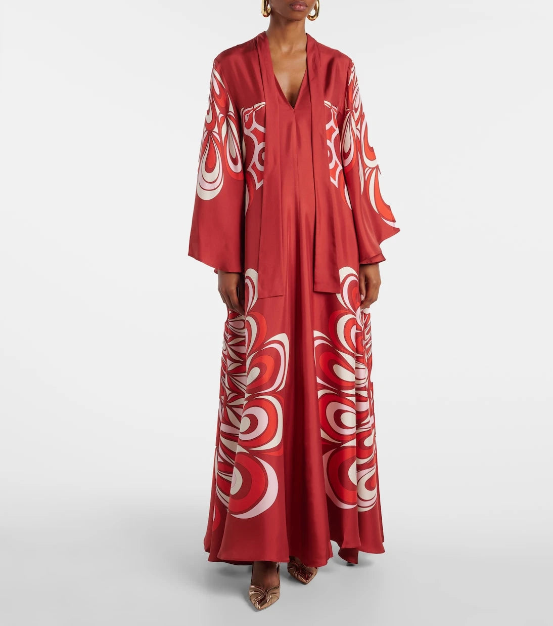 La DoubleJ - Magnifico printed silk twill maxi dress