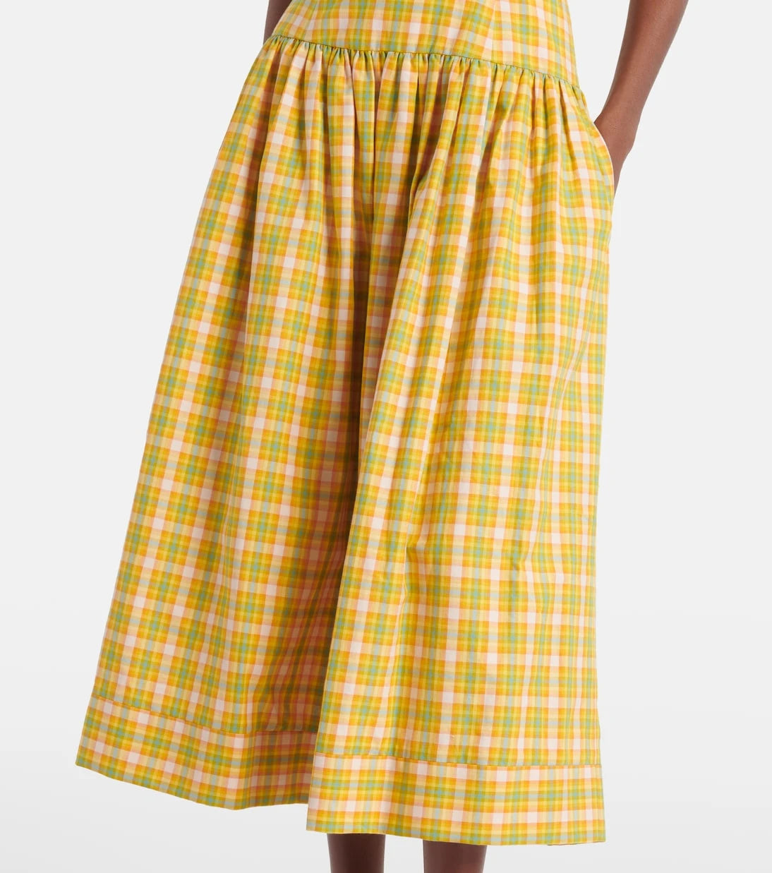 Markarian - Giorgia checked cotton midi dress