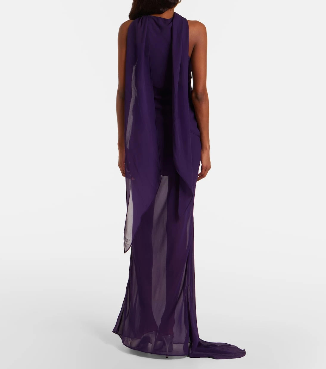 De La Vali - Diosa georgette maxi skirt