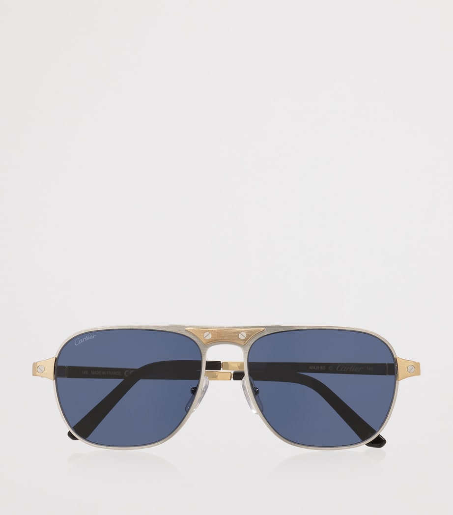 Cartier Rectangular Aviator Sunglasses