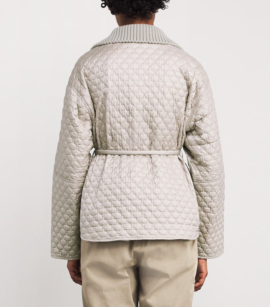 Moncler Brown Down Water-Repellent Belted Raray Jacket