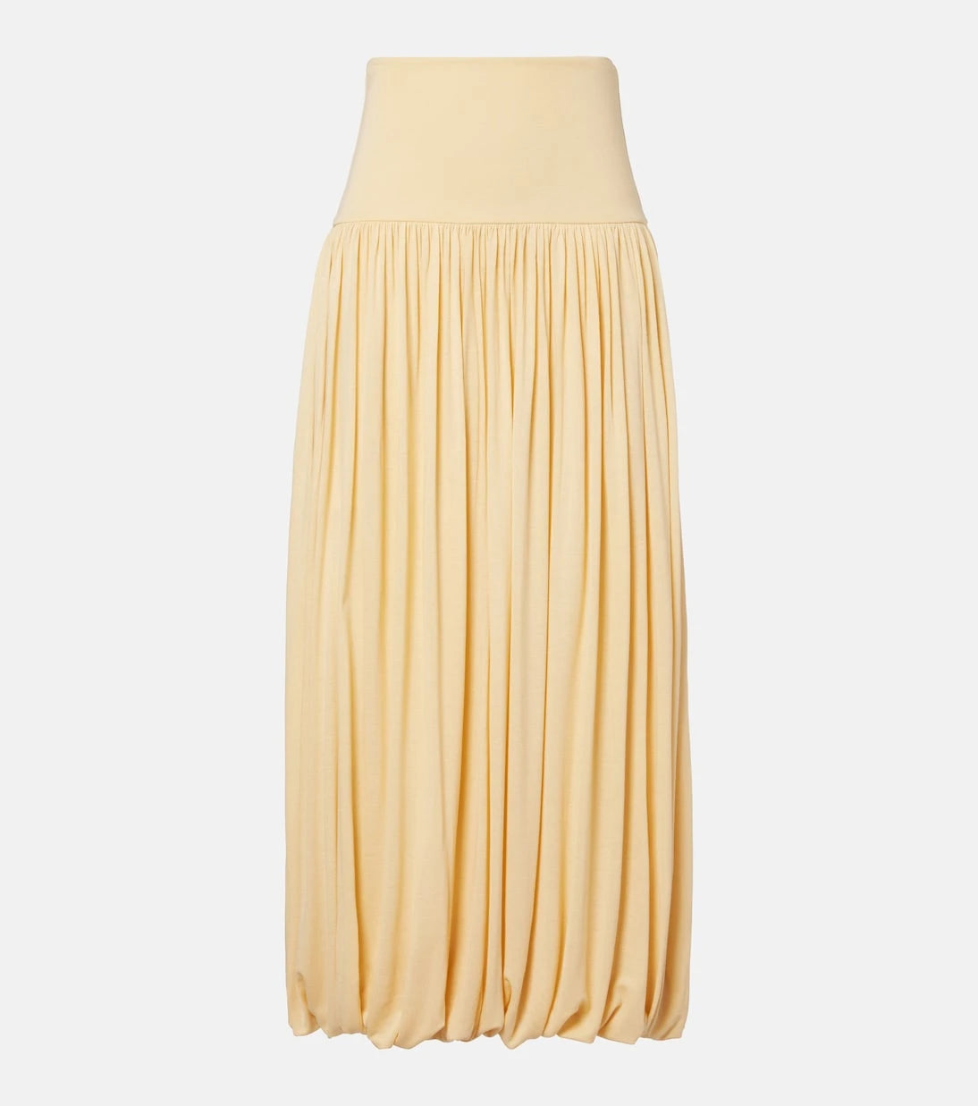 Toteme - Gathered jersey midi skirt