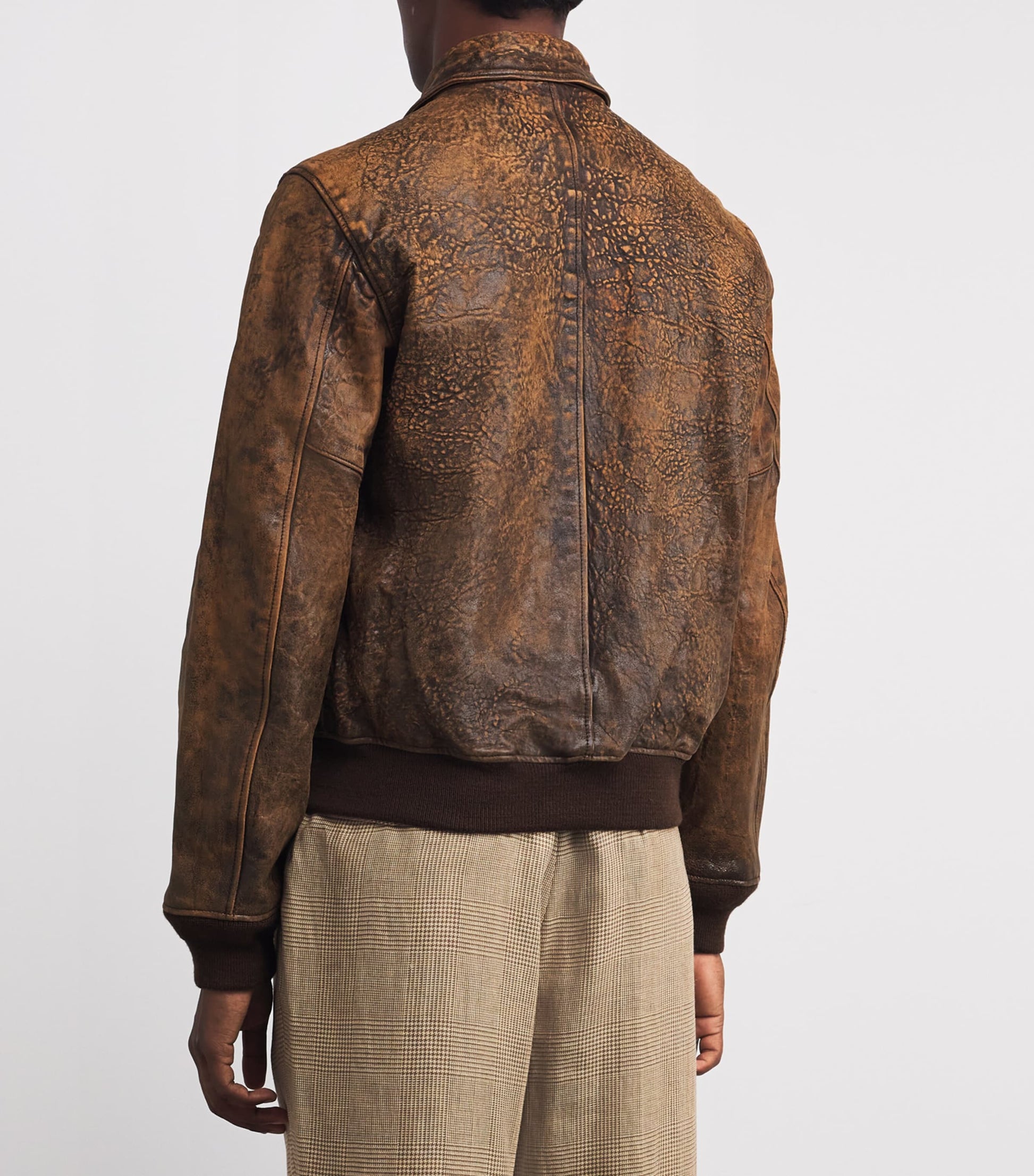 Brown Sheep Leather Flight Jacket