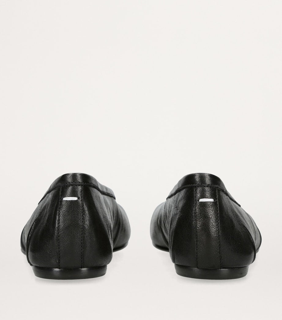 Maison Margiela Black Leather Tabi Ballet Flats