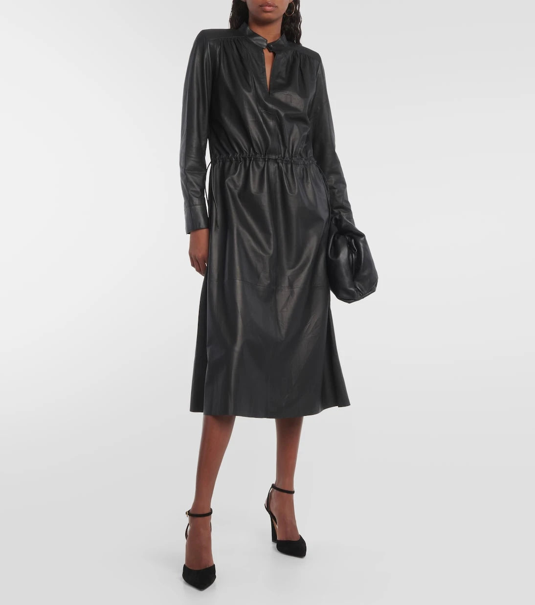 Yves Salomon - Leather midi dress