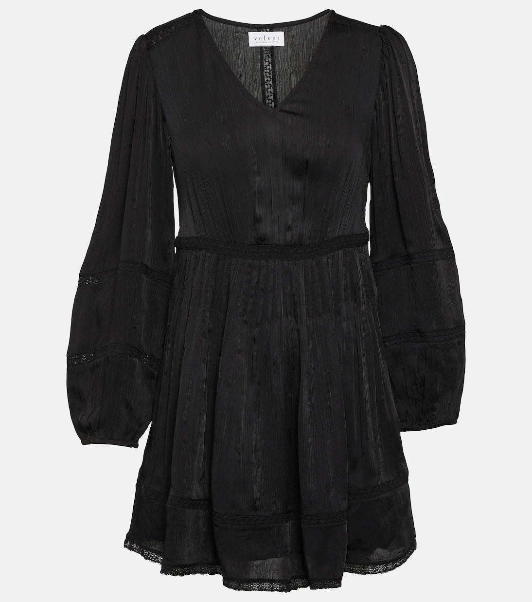 Velvet - Bethel lace-trimmed minidress